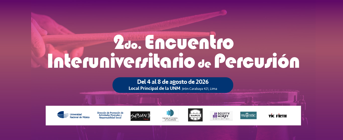 Del 4 al 8 de agosto: 2do. Encuentro Interuniversitario de Percusión en la UNM